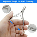 Professional Stainless Steel Cuticle Trimmer - Nail Nipper With Double Spri B3E3