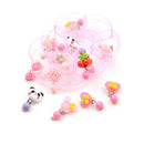 7Pairs Lovely Panada Flower Earrings Clip-On No Pierced Design For Kids Girl FT