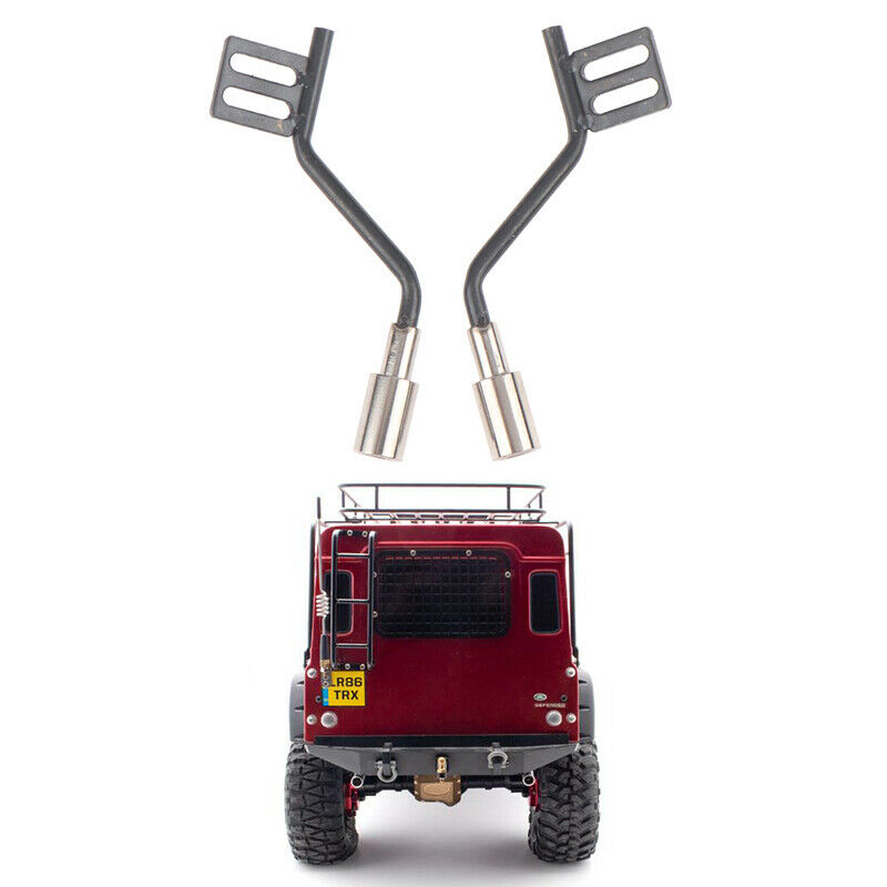 1pair Metal Simulation Exhaust Pipe Gas Vent For Trx4  Rc Car PartsSEAU