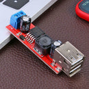 Dual USB Output 9V/12V/24V/36V to 5VDC-DC Car Charger 3A Step-down Module