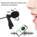 Mini Clip Lapel Microphone with 3.5mm Headphone Condenser Mic Audio Accessory Ef