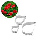 3pcs Flower Petals Cake Mould Stainless Steel Fondant Mold Cutters Tools