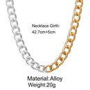 Punk Metal Thick Chain Choker Women Men Splicing Necklace Club Jewelry Gift