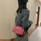 Retro Women Shoulder Bags Flap PU Leather Casual Solid Handbags (Wine Red)