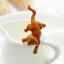 Orange Cat Brooch for Women Animal Brooch Cute Enamel Pin Jewelry Clothes A F2S5