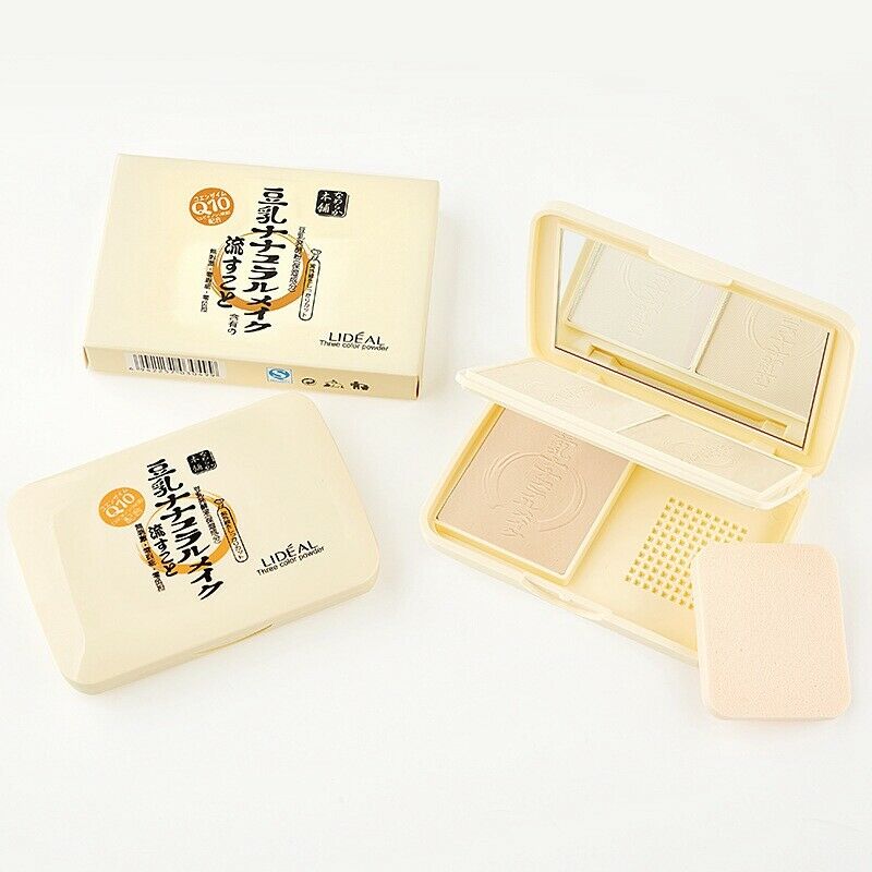Lideal Brand Soybean Milk Essence Pressed Powder Double Layer Of Powder Whi Y4P5