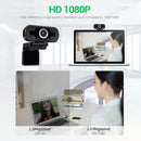 1080P HD Webcam with Built-in Microphone USB Plug and Play Web Camera Video