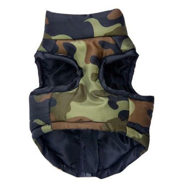 Camouflage Dog Puppy Coat Warm Padded Vest Jacket Puppy Clothes Apparel M