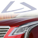 Pair Front Head Light Lamp Eyebrow Cover Trim Frame Fit For Cadillac XT5 16-19