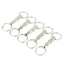 Detachable Pull Apart Quick Release Keychain Key Ring Two Split Rings K XKR