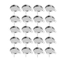100pcs Blank Earring Pins Stainless Steel Flat Blank Post Ear Studs Findings