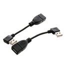 USB 2.0 A Male To Female Angle 90 Degree Extension Adapter Converter Cable