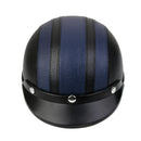 Motorcycle Motorbike Open Face Helmet Visor with Goggles - Blue