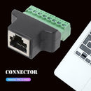 RJ45 Female to 8 Pin Screw Terminal Converter Ethernet Cable Extender Adapter