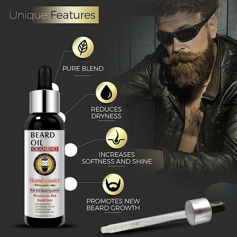 Beard Growth Oil Pure Castor Oil Hair Growth Oil Free  Repair Frizz