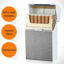 20 sticks Windproof Lighter With Inbuilt Box Holder Automatic Cigarette Cas M1N7