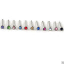 24Pcs Rhinestone Surgical Steel Nose Ring Heart Shape Bone Stud Body Piercing-OZ