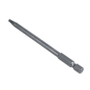 1/4 inch Hex Shank 6mm Dia Shaft 100mm Long Square Screwdriver Bit Gray H1B7