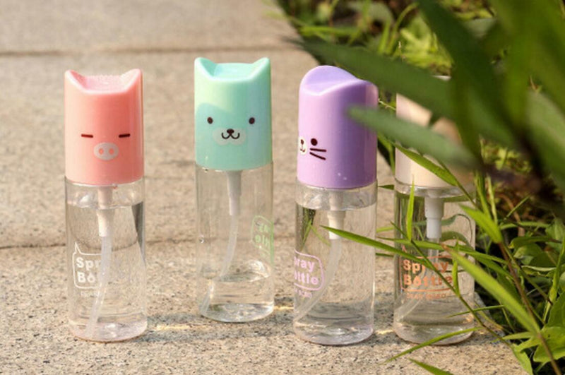 1pc Small Cute Cartoon Plastic Transparent 35ml Empty Spray Bottle Cosmetic