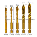 Drill Bit Set For Tile,Concrete,Brick,Glass,Plastic And Wood,5 Pcs(5Mm.6Mm. N5U4