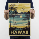 retro hawaii poster office kraft paper bar cafe home decor painting_wall sticES