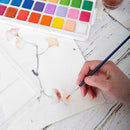 Watercolor Pigment Set 24 Colors Solid With Water Brush New I0U0