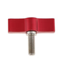 Aluminum T Type M6 Rotating Knob Handle Adjustable Thumb Lever Screw (Red,