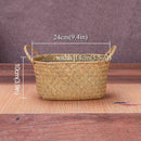 Wicker Weaving Storage Basket for Kitchen Handmade Fruit Dish Rattan Picnic Z3P4