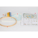 Floral Insect Embroidery Starter Kit Pre-printed Complete Cross Stitch Beginners