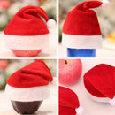 16x13cm Christmas Caps Mini Wine Bottle Santa Hat Dinner Party Decor I0D6