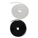 2Pcs 3 Meters x 15mm Faux Leather Strap Strips Leather Craft Black & White