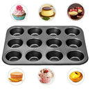 Set of 2 non-stick carbon steel muffin cups I3X9