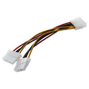 Computer Molex 6 Inches 4 Pin Power Supply Y Splitter Cable,1 Male to 2 Fem