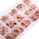 280pcs Professional Assorted Copper Washer Gasket Set Flat Ring Seal Assort C1O2
