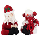 2pcs Red Wine Bottle Cover Santa Claus Christmas Home Party Decoration  A