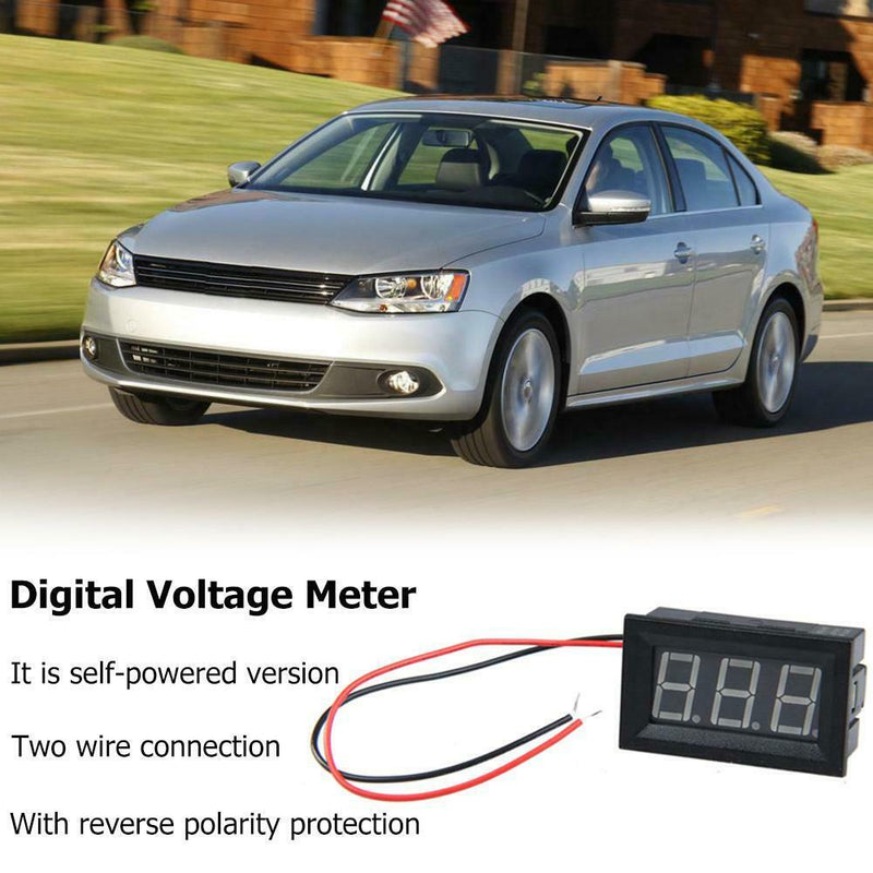 DC 3.0-30V Voltmeter Blue Light Mini Digital Display Panel Voltage Meter A