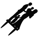 Wedding Anniversary Family Cake Topper Bride Groom couple with 2 kids (Blac V1C7