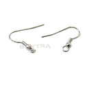 100Pcs Silvering EARRING HOOK COIL EAR WIRE Earring Findings 15MM