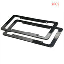 One Pair Car License Plate Frame cover Black Carbon Fiber Printed 31*16cm RTC