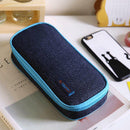 School Boy Pencil Case & Bags Solid Color Large Capacity Denim Canvas Pen Box