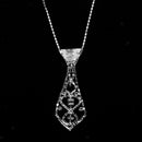 Crystal Diamante Necktie Tie Choker Bib Necklace WEDDING PROM Dancer Jewelry