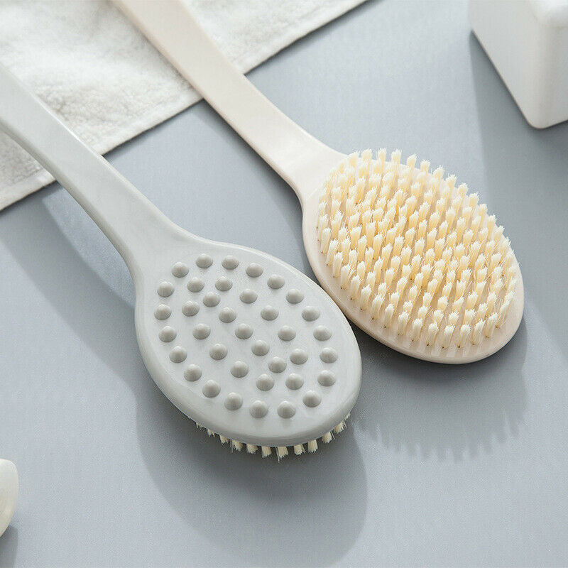 Bath Brush Long Handle Scrubber Skin Massage Brush Feet Rubbing Body Brush  Y4B3