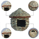Grass Bird Hut ,Cozy Resting Place for Birds,Provides Shelter From Cold WeatJ9X5