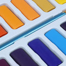 24 Colors Portable Tin Box Solid Watercolor Paints Set For Artist School St