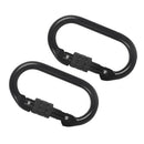 2pcs Rock Climbing Carabiners O Shape Screw Locking Gate Buckle Hooks for