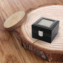 2 Slots Watch Display Case Jewelry Collection Storage Organizer Box Case