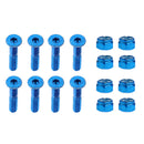 12Pcs 1" Skateboard Mounting Screws DIY Truck   Skateboard Blue+Red