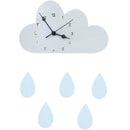 Nordic Wood Cloud Raindrop Shaped Clock Children'S Room Decoration Baby Cut