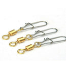 50pcs Stainless Steel Swivels Interlock Snap Fishing Lure Connector Acc KLW