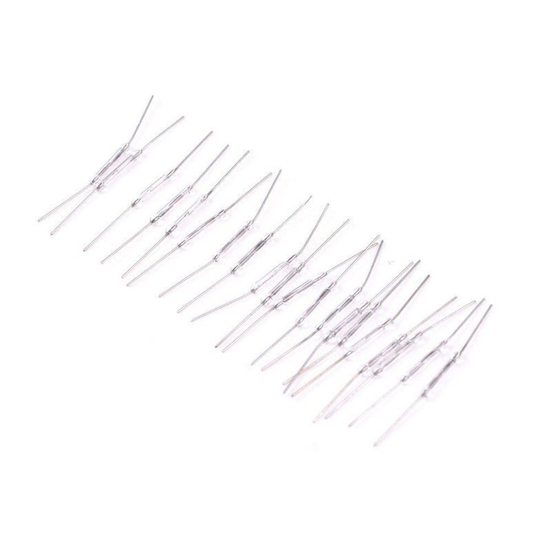 10Pcs 14mm Glass Magnetic Induction Reed Switch MagSwitch Normally Open S Gw